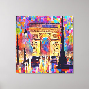 City of lights AI art  Canvas Print