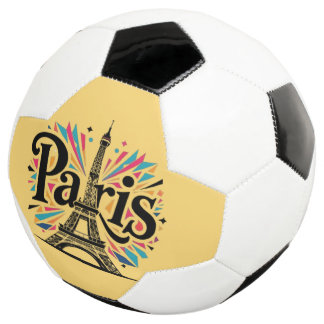 City of Lights: Bold Paris Typography Art Football