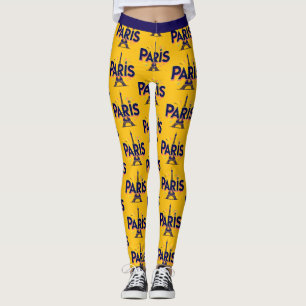City of Lights: Bold Paris Typography Art Leggings