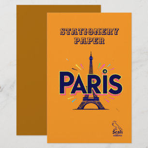 City of Lights: Bold Paris Typography Art Stationery