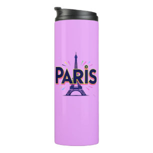 City of Lights: Bold Paris Typography Art Thermal Tumbler