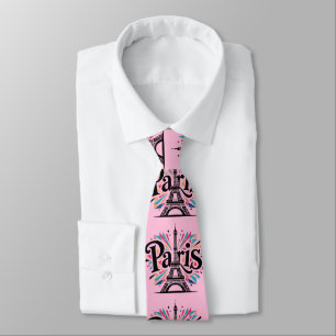 City of Lights: Bold Paris Typography Art Tie