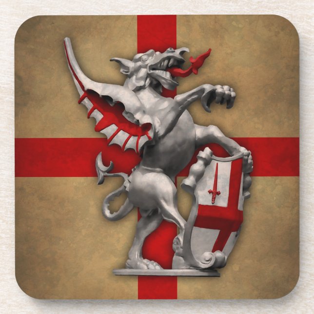 City of London Dragon Cork Coaster (Front)
