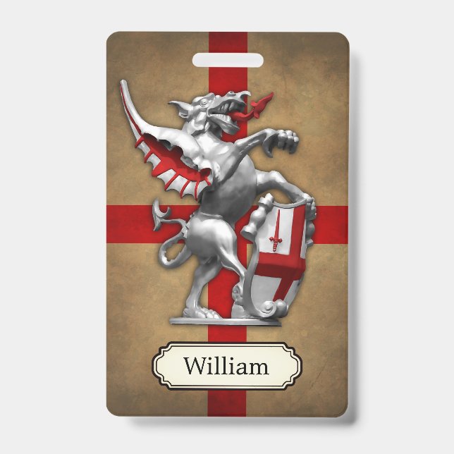 City of London Dragon Personalised ID Badge (Front)