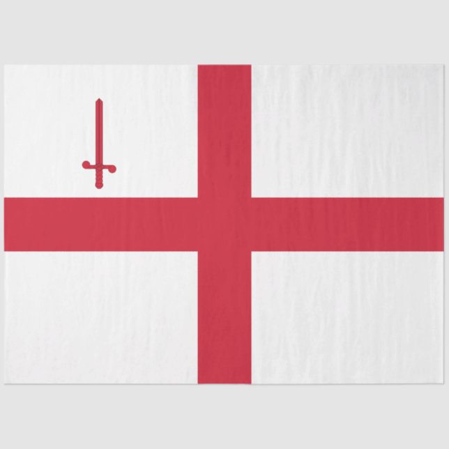 City of London Flag (England) (UK Capital City) Tissue Paper (Front)