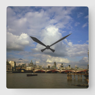 City of London in the 1990's Square Wall Clock