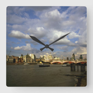 City of London In The 1990'S Square Wall Clock