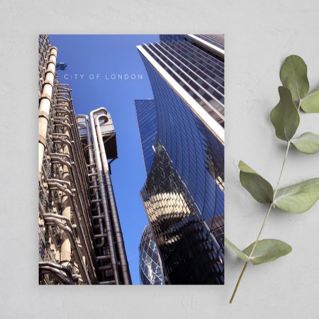 City of London | Lloyd's building in the sky photo Postcard (Creator Uploaded)