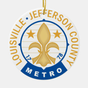City of Louisville flag Ceramic Tree Decoration