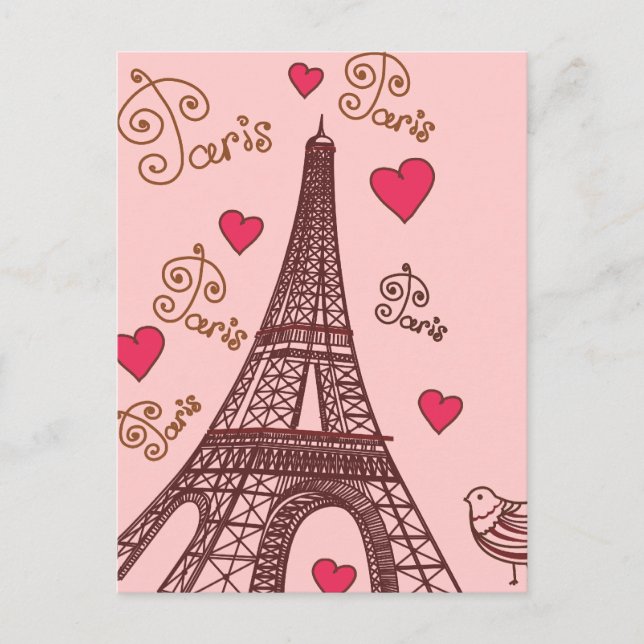City of Love Paris Postcard (Front)