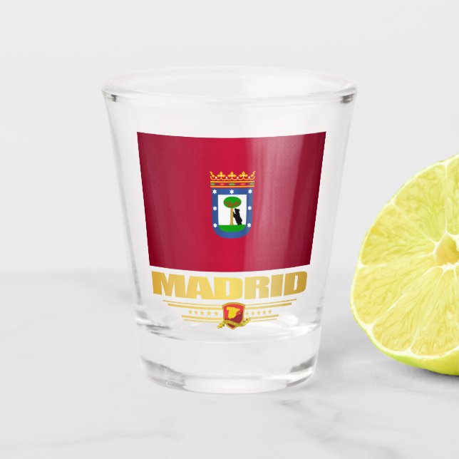 City of Madrid Shot Glass (Front)