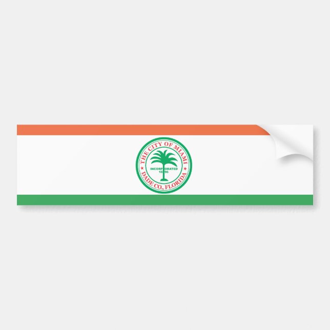 City of Miami flag Bumper Sticker (Front)