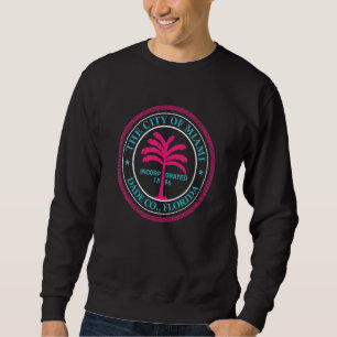 City Of Miami Florida 80s Retro Palm Sweatshirt