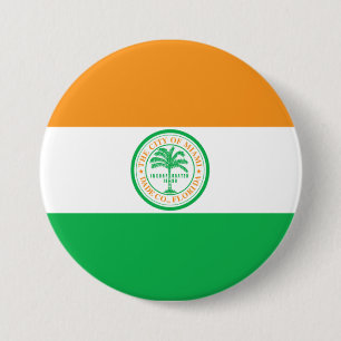City of Miami (Florida) Flag 7.5 Cm Round Badge