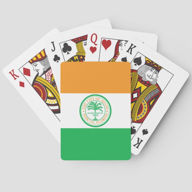 City of Miami (Florida) Flag Playing Cards (Back)