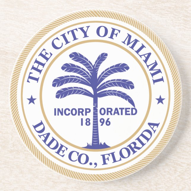 City of Miami seal Coaster (Front)