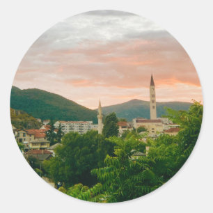 City of Mostar - Bosnia and Herzegovina  Classic Round Sticker