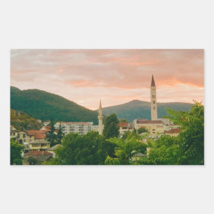 City of Mostar - Bosnia and Herzegovina  Rectangular Sticker