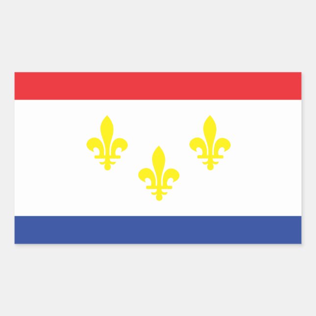 City of New Orleans flag Rectangular Sticker (Front)