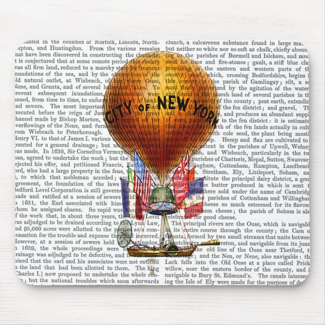 City of New York Hot Air Balloon Mouse Mat (Front)