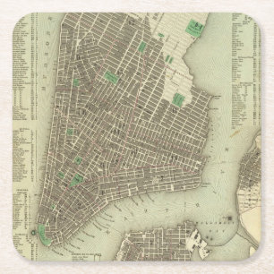 City Of New York Square Paper Coaster
