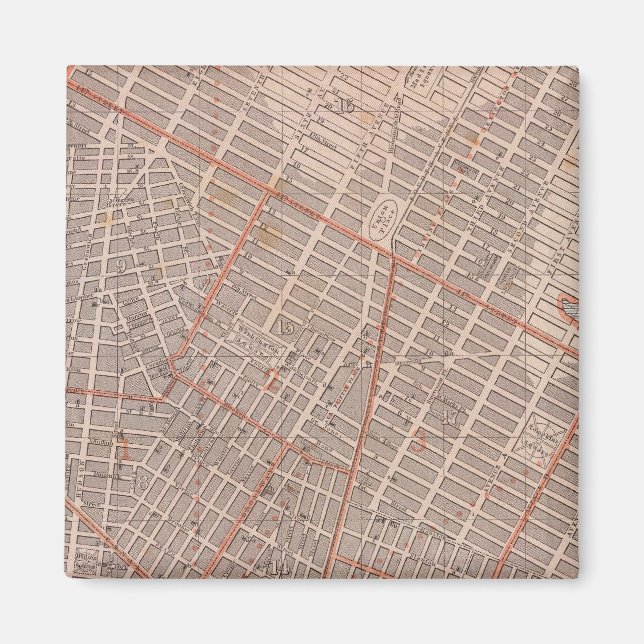 City of NY Atlas Map Magnet (Front)