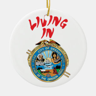 City of Oregon Ceramic Tree Decoration