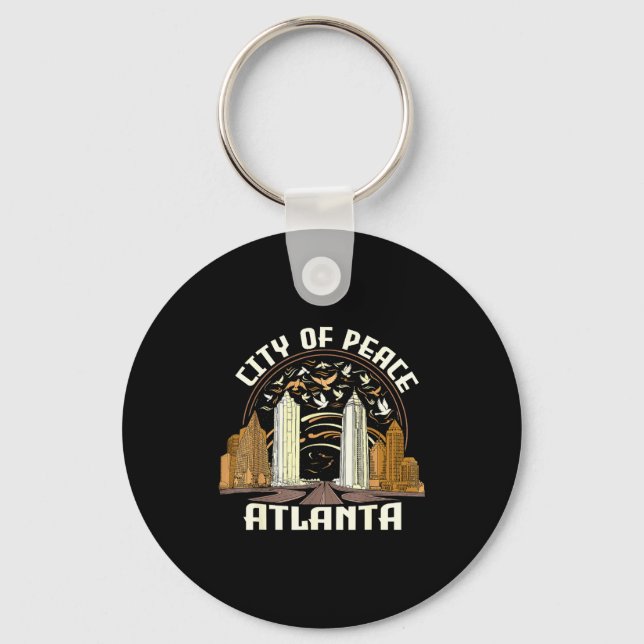 City Of Peace Atlanta Souvenir Men Women Georgia A Key Ring (Front)