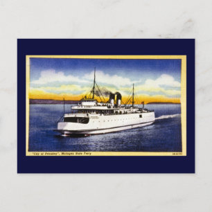 City of Petoskey, Michigan State Ferry Postcard