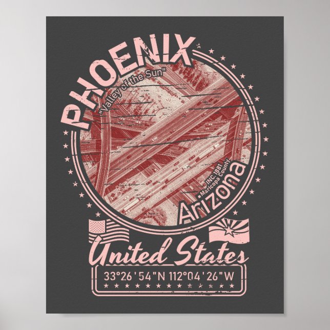 CITY OF PHOENIX ARIZONA - PHOENIX CITY HIGHWAY POSTER (Front)
