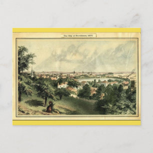City of Providence in 1872 Postcard