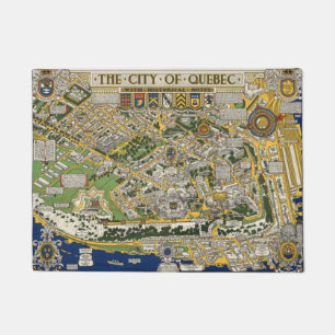 City of Quebec Map Doormat