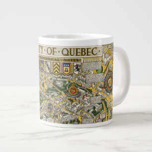 City of Quebec Map Large Coffee Mug