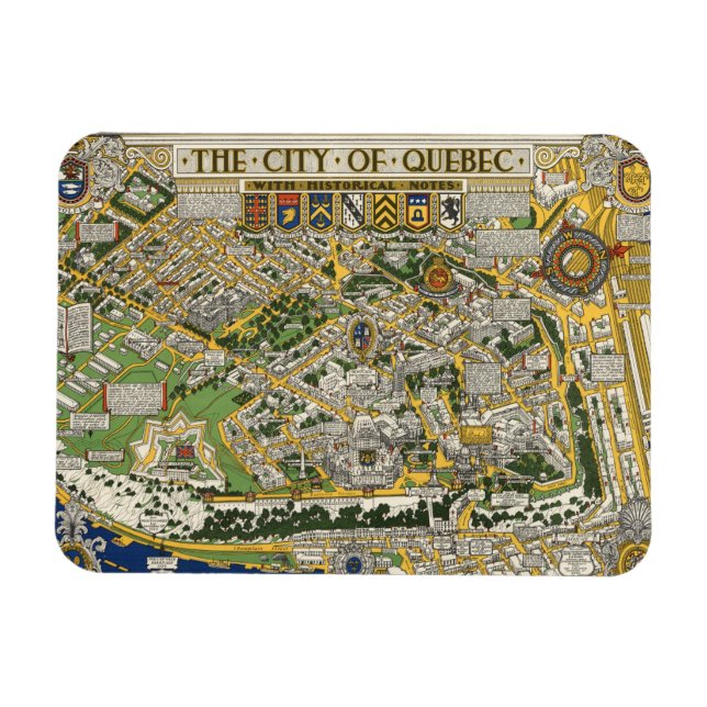City of Quebec Map Magnet (Horizontal)
