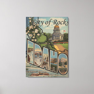 City of Rocks, Idaho - Large Letter Scenes Canvas Print