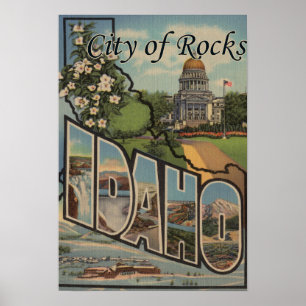 City of Rocks, Idaho - Large Letter Scenes Poster
