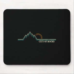 City Of Rocks Idaho Retro Mountain Climbing Summer Mouse Mat