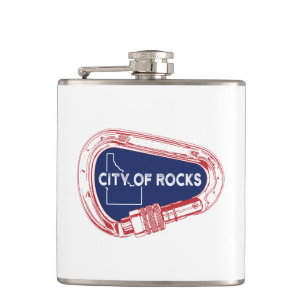 City Of Rocks Idaho Rock Climbing Carabiner Hip Flask