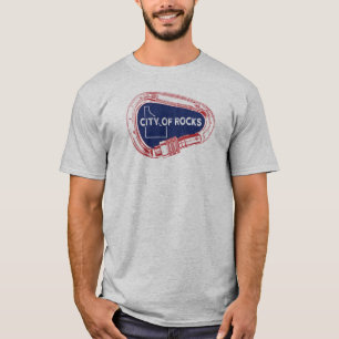 City Of Rocks Idaho Rock Climbing Carabiner T-Shirt