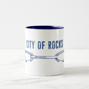 City Of Rocks Idaho Rock Climbing Quickdraw Two-Tone Coffee Mug