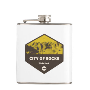 City of Rocks State Park New Mexico Hip Flask