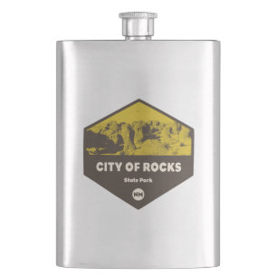 City of Rocks State Park New Mexico Hip Flask