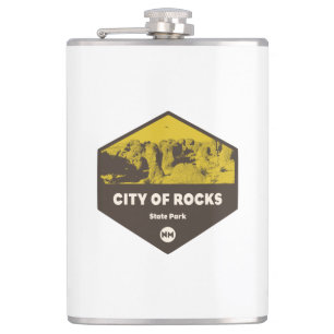 City of Rocks State Park New Mexico Hip Flask