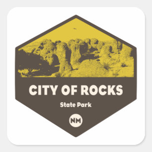 City of Rocks State Park New Mexico Square Sticker