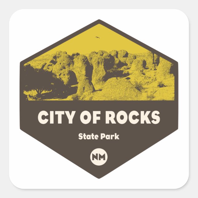 City of Rocks State Park New Mexico Square Sticker (Front)