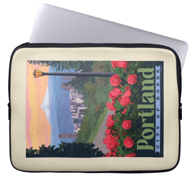 City of Roses | Portland, Oregon Laptop Sleeve (Front)