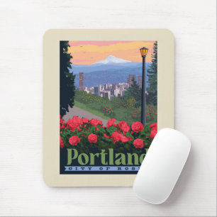 City of Roses Portland, Oregon Mouse Mat