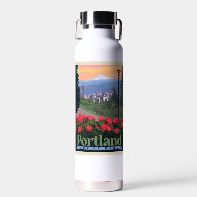 City of Roses | Portland, Oregon Water Bottle (Front)