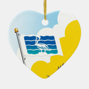 City of Saint Petersburg Florida Flag Ceramic Tree Decoration