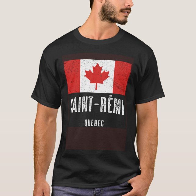 City of Saint Rémi  CANADA Canadian Flag Souvenir T-Shirt (Front)